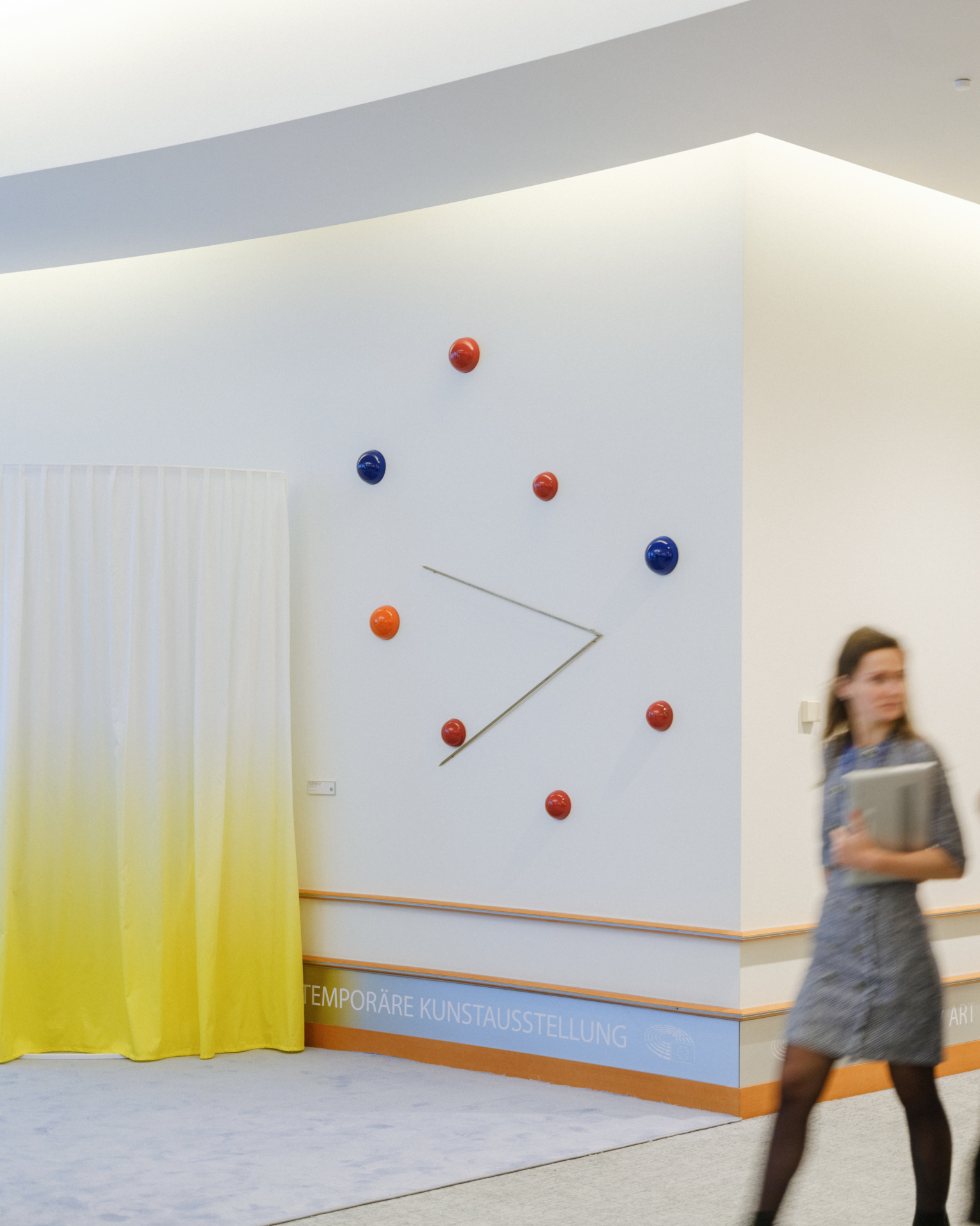 contemporary piece of art exposed on white wall