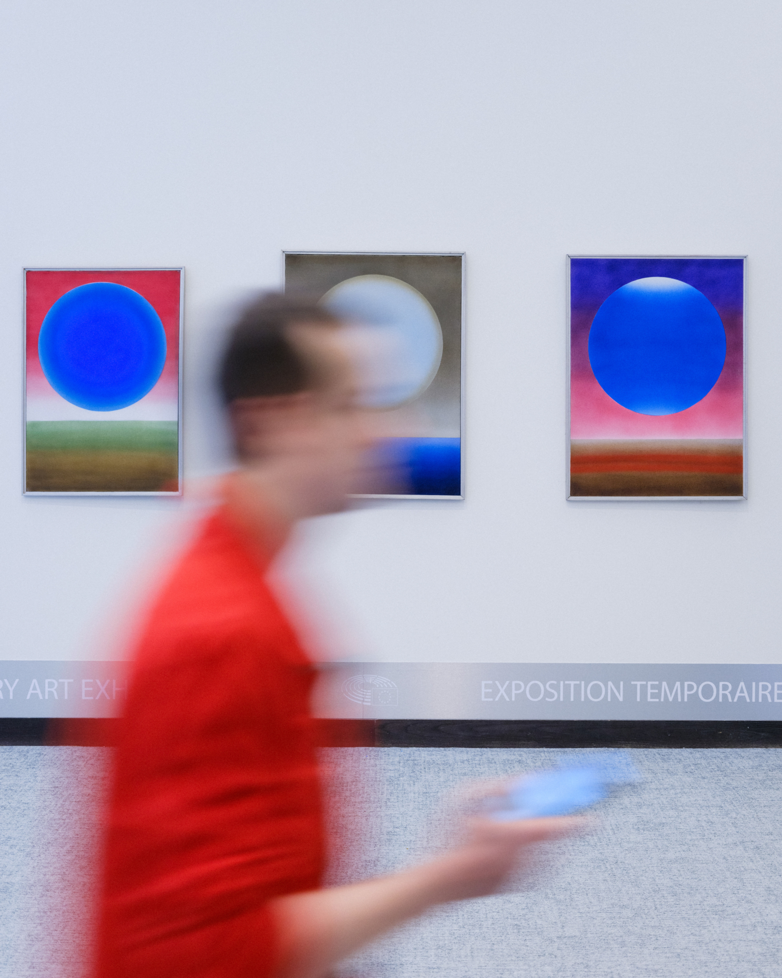 contemporary piece of art exposed on white wall