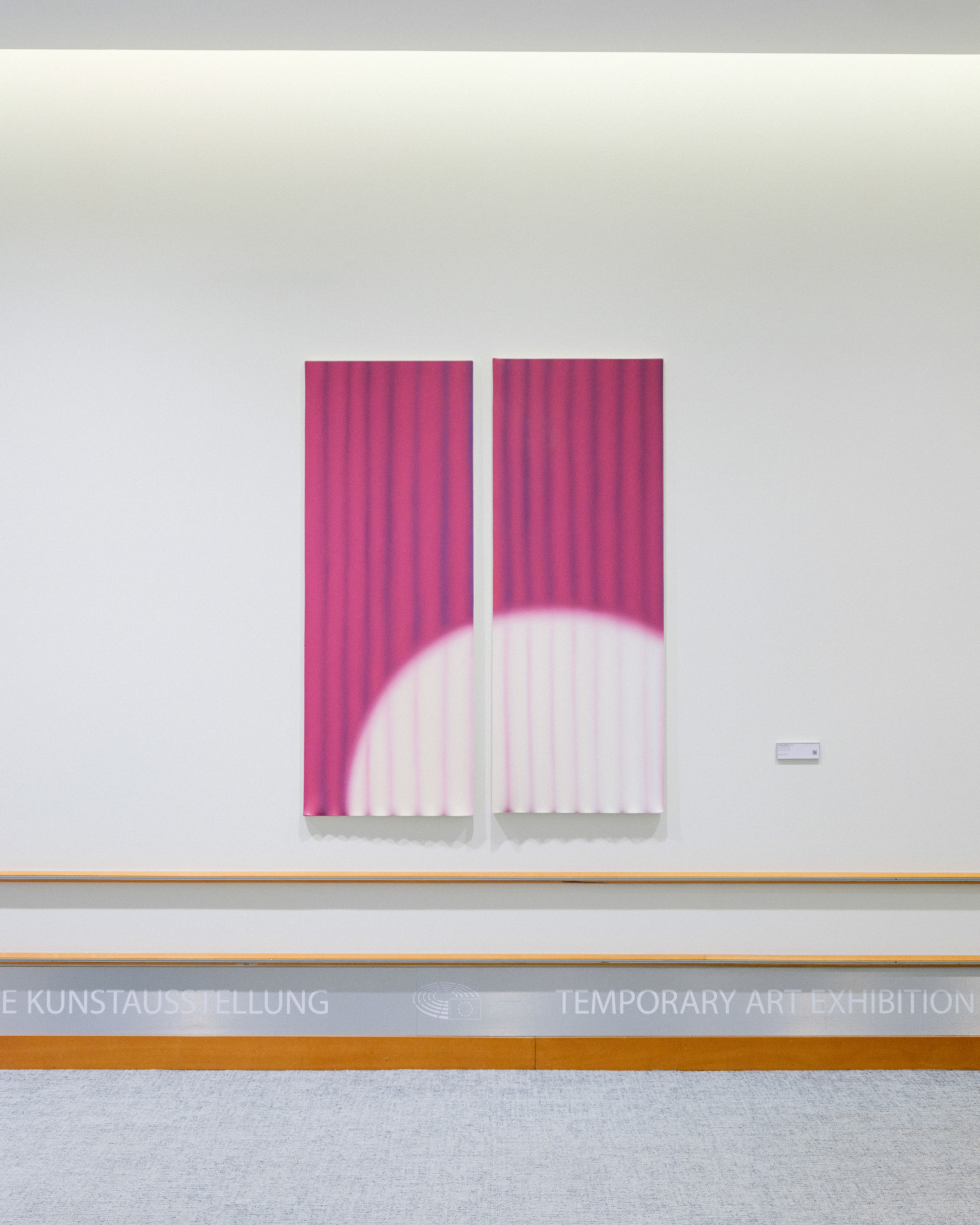 contemporary piece of art exposed on white wall